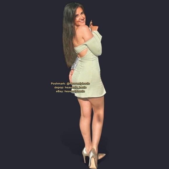 Oh Polly Dresses & Skirts - Oh Polly Suki Lace Trim Off-Shoulder Pastel Mini Dress - Whimsical Cottagecore